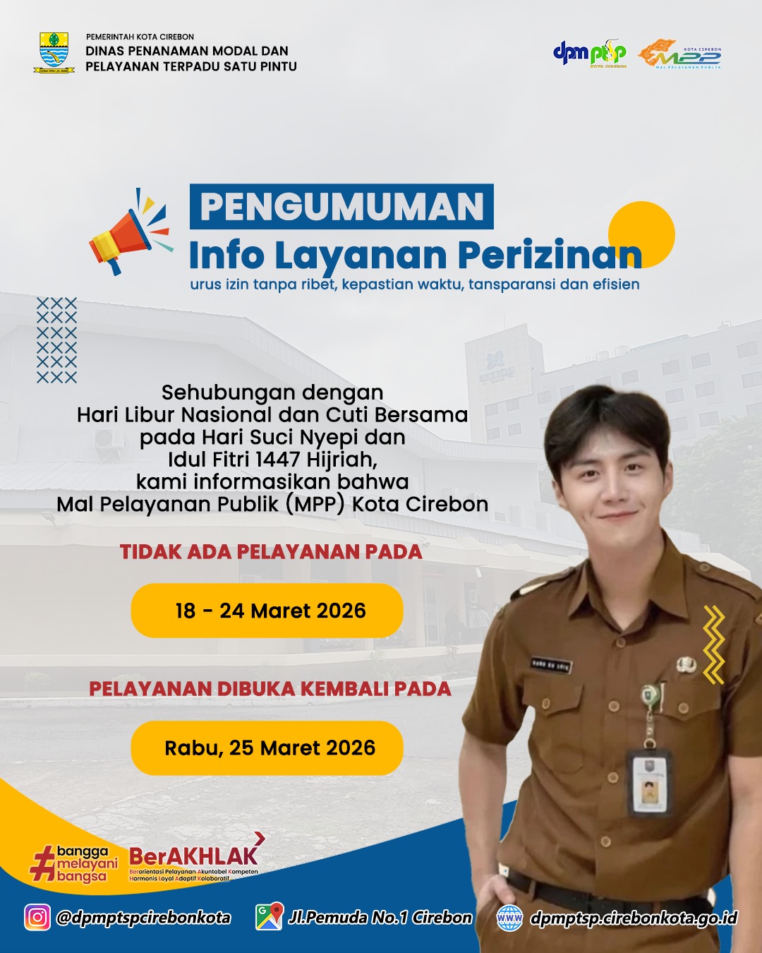 Pengumuman Hari Operasional Dinas Selama Libur dan Cuti Bersama