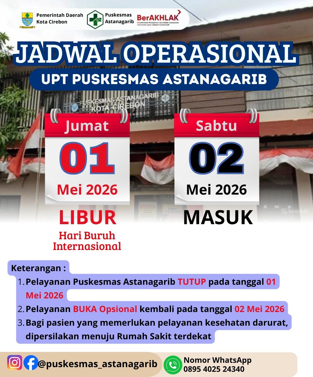 Pengumuman Jadwal Operasional