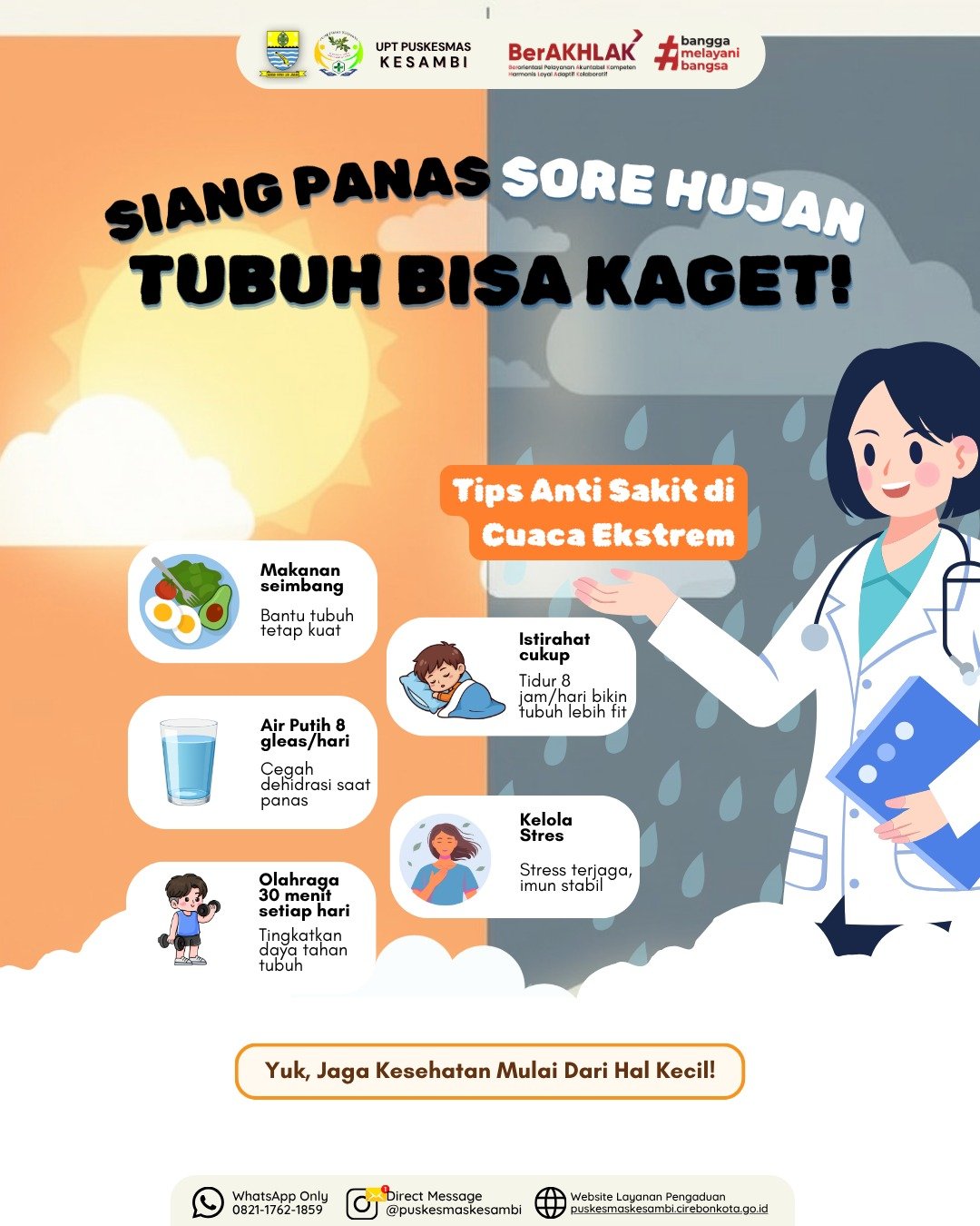 Siang Panas, Sore Hujan: Tips Menjaga Daya Tahan Tubuh di Cuaca Ekstrem