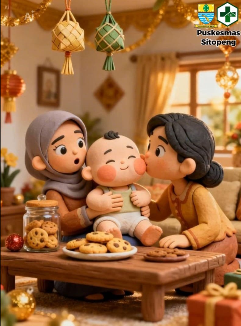 Gemes lihat bayi saat silaturahmi Lebaran