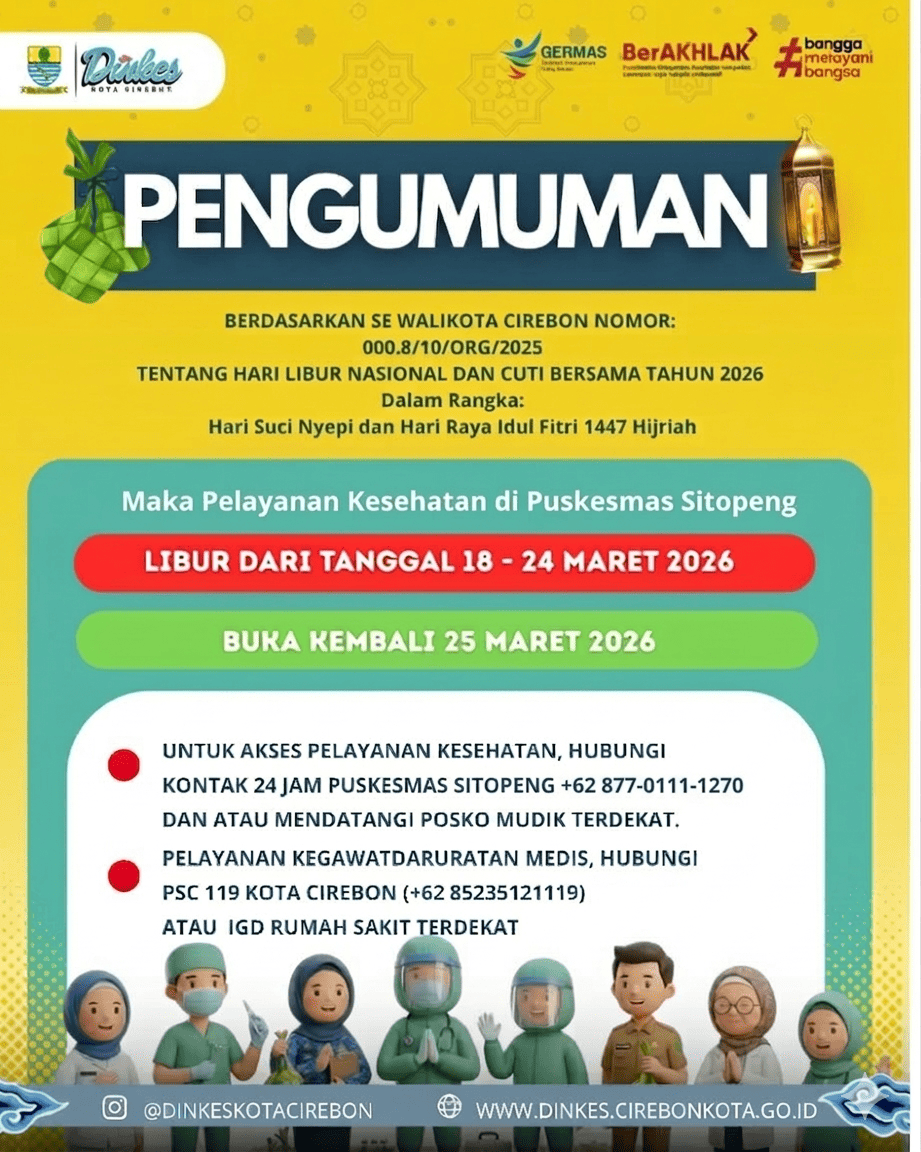 PENGUMUMAN LAYANAN PUSKESMAS SITOPENG