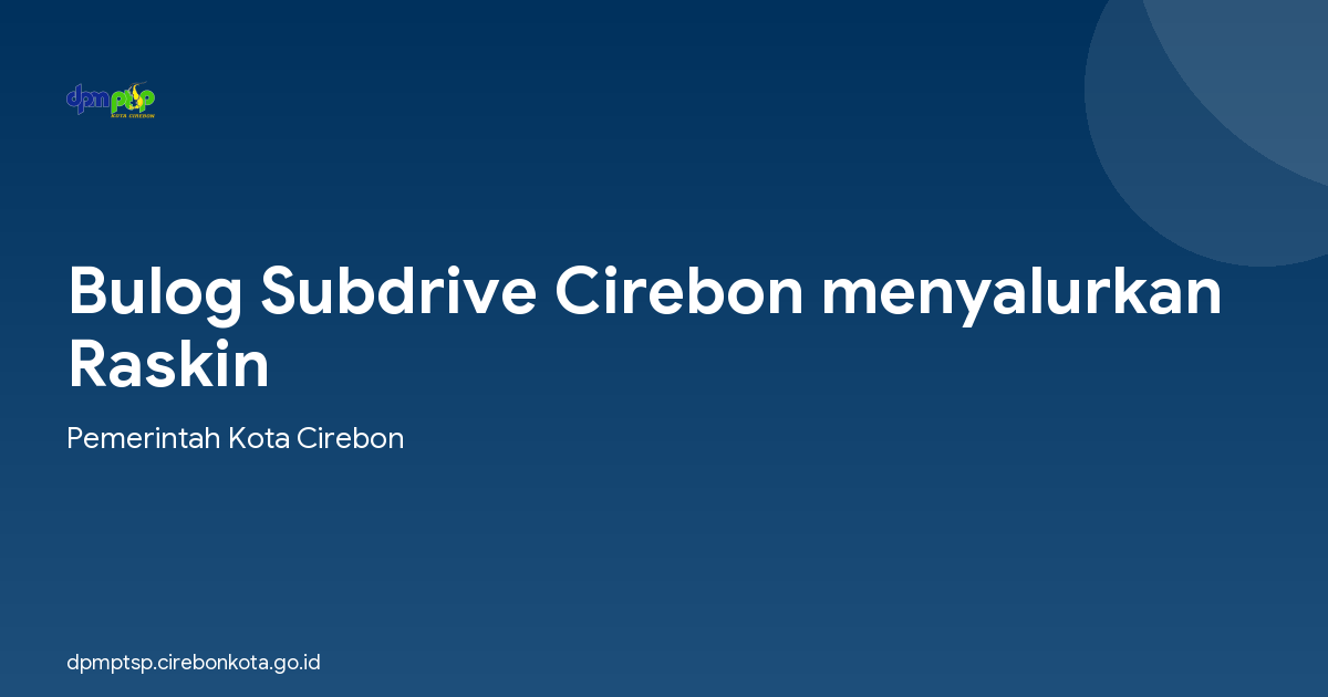 Bulog Subdrive Cirebon menyalurkan Raskin