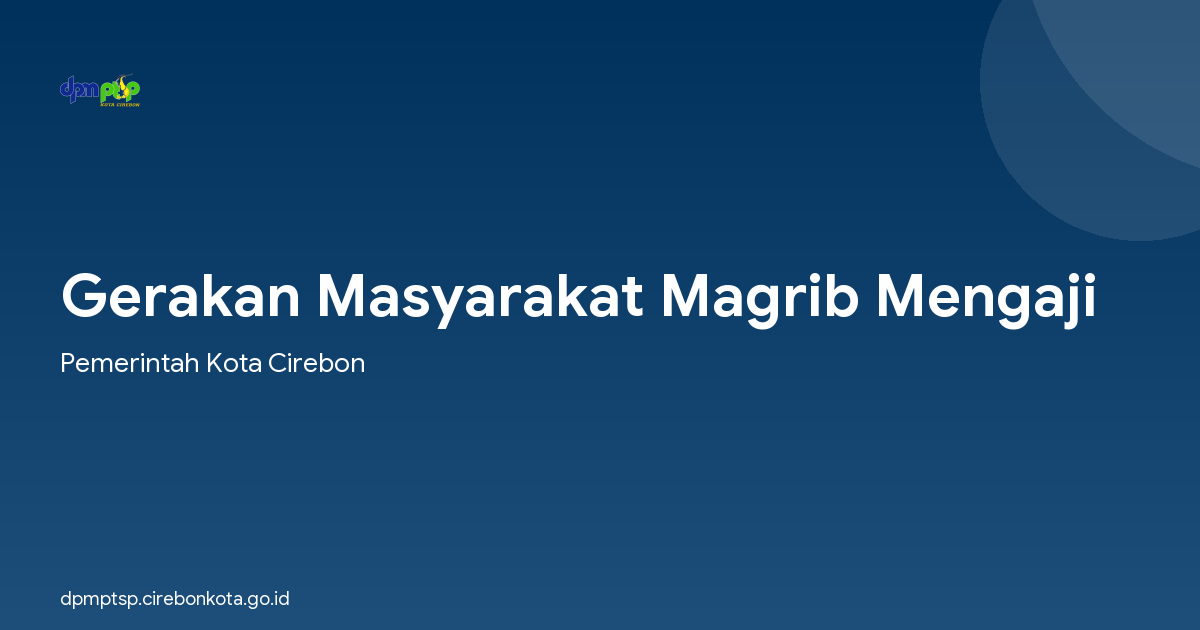 Gerakan Masyarakat Magrib Mengaji