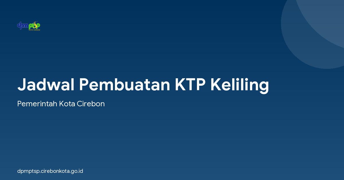 Jadwal Pembuatan KTP Keliling