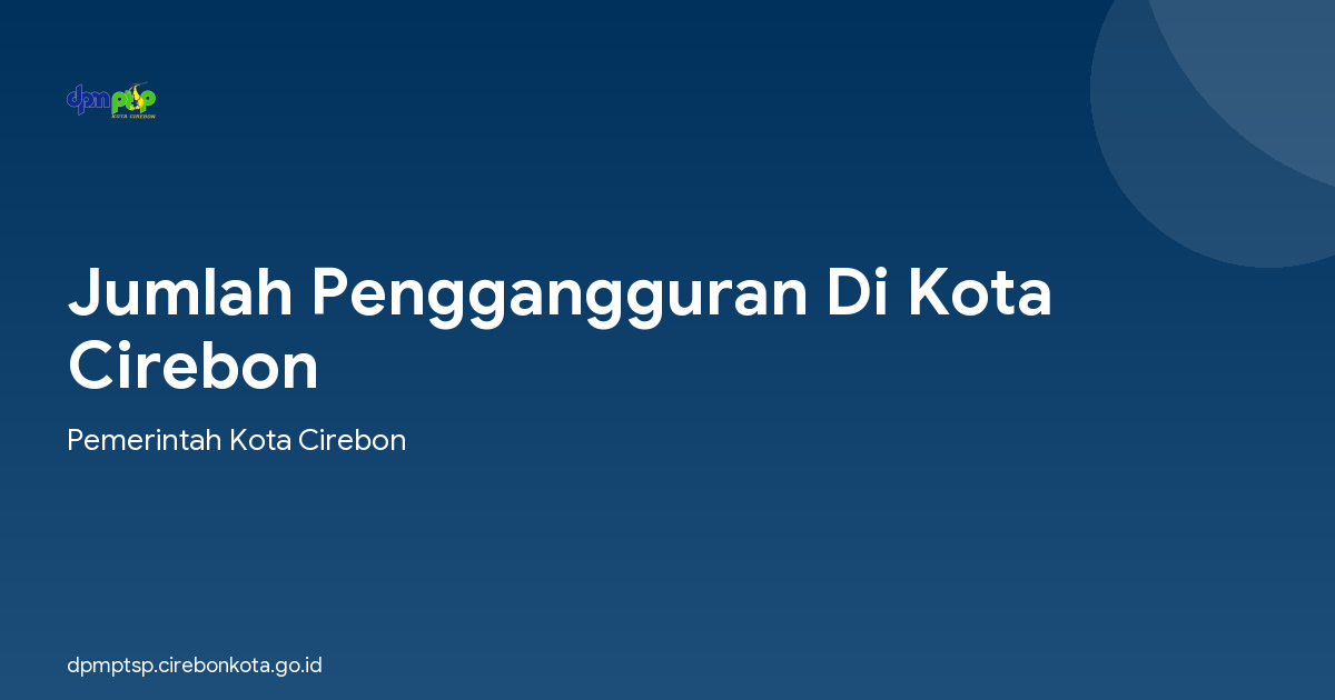 Jumlah Penggangguran Di Kota Cirebon