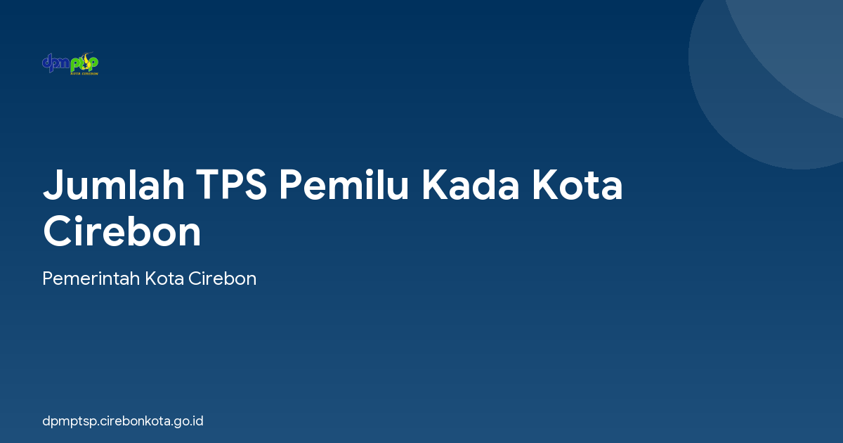 Jumlah TPS Pemilu Kada Kota Cirebon
