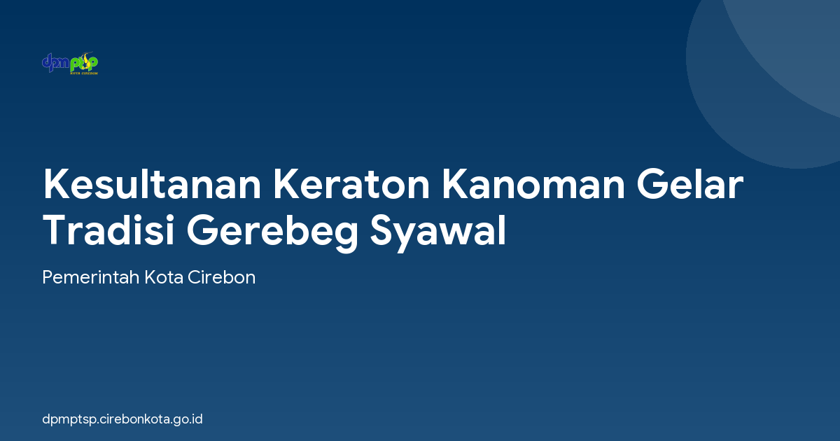 Kesultanan Keraton Kanoman Gelar Tradisi Gerebeg Syawal