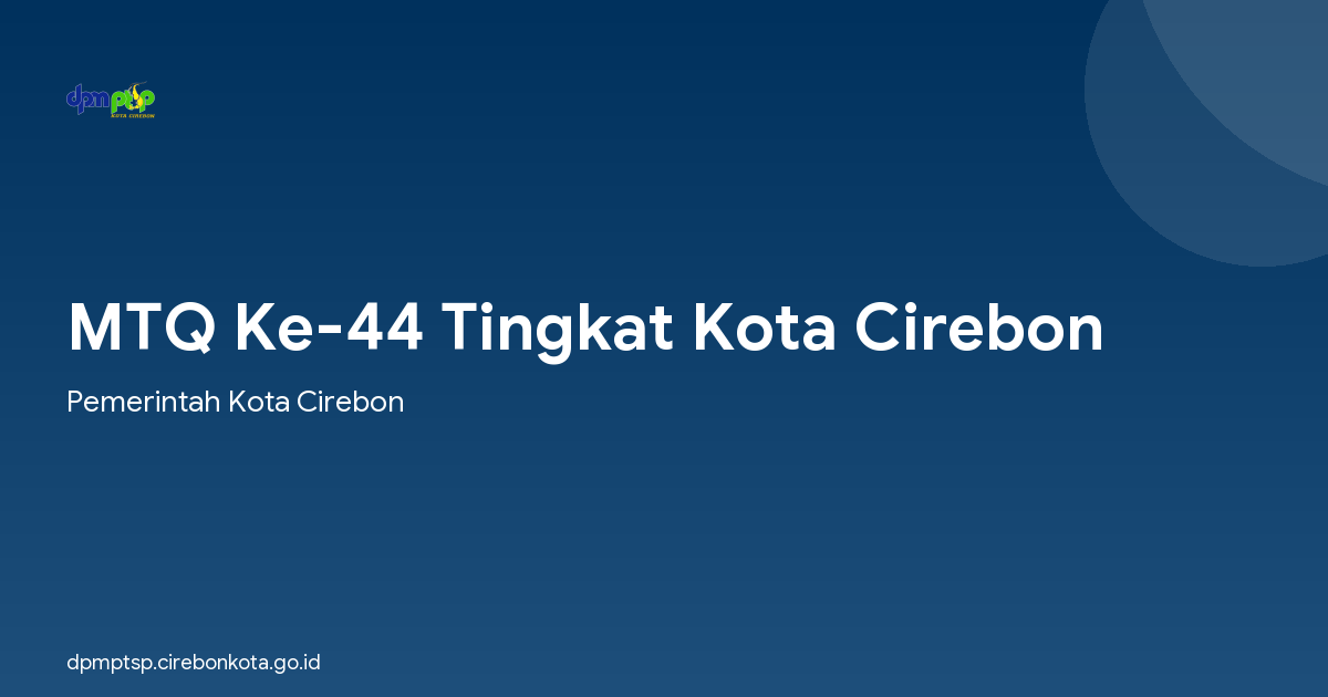 MTQ Ke-44 Tingkat Kota Cirebon