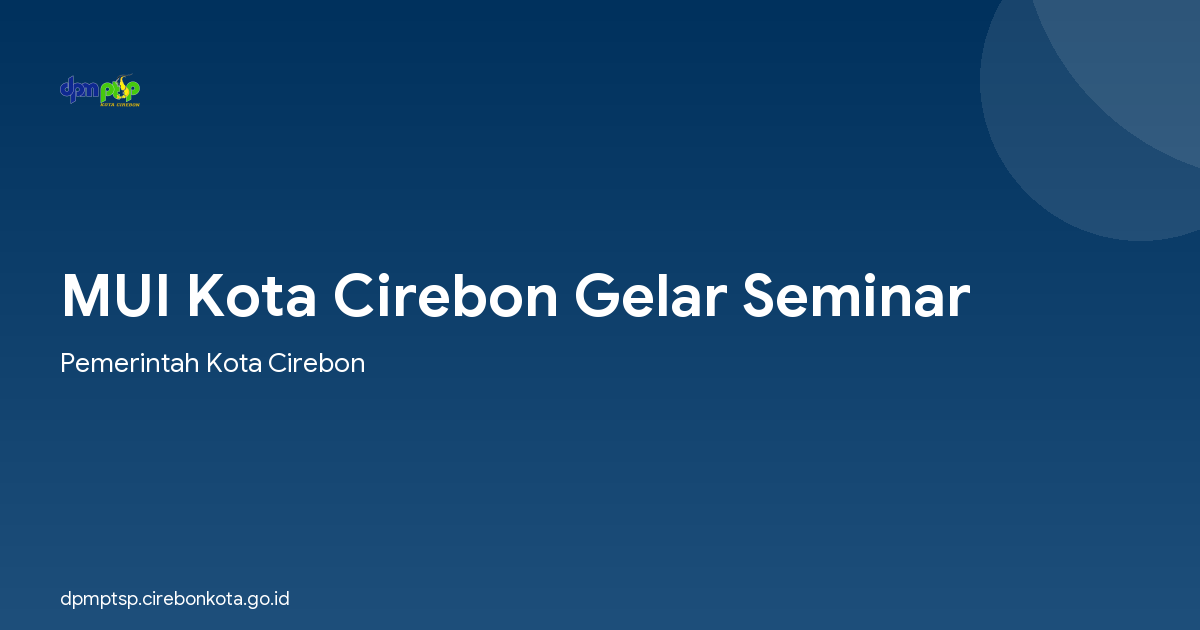 MUI Kota Cirebon Gelar Seminar