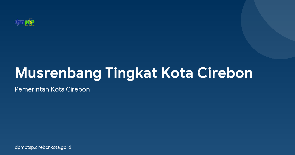 Musrenbang Tingkat Kota Cirebon