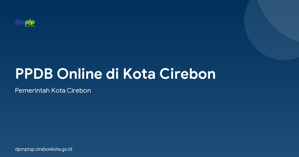 PPDB Online di Kota Cirebon