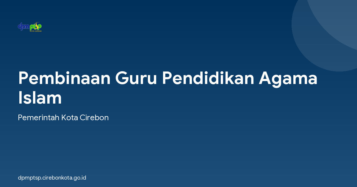 Pembinaan Guru Pendidikan Agama Islam