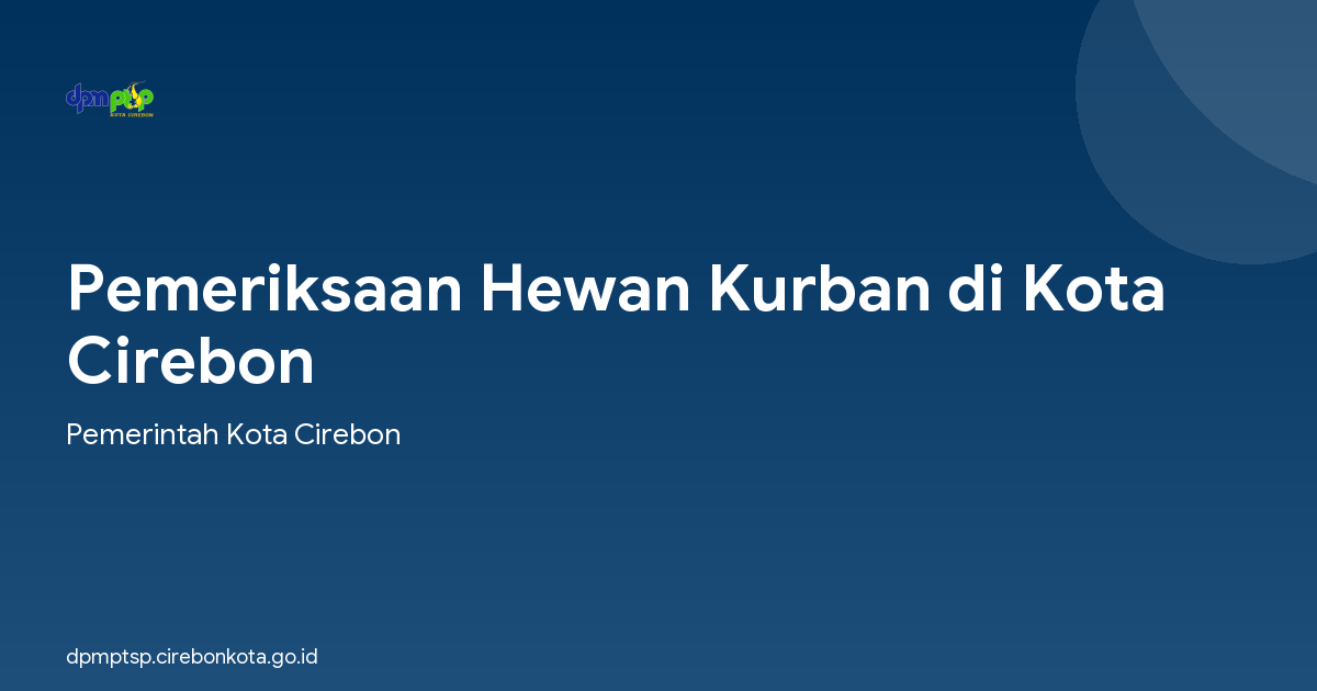 Pemeriksaan Hewan Kurban di Kota Cirebon
