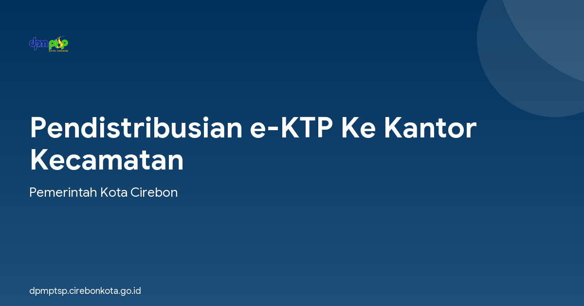Pendistribusian e-KTP Ke Kantor Kecamatan
