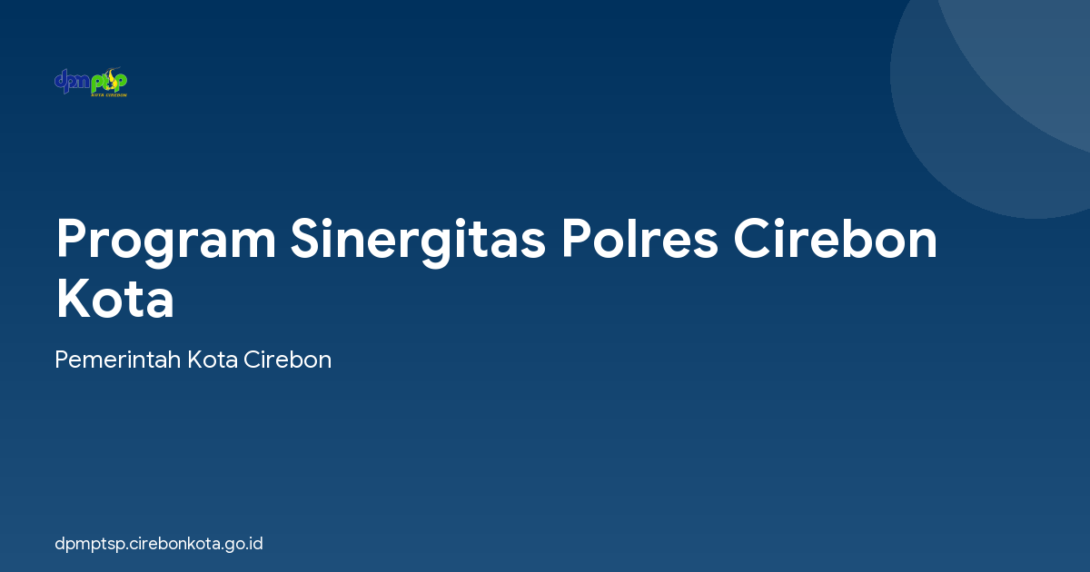 Program Sinergitas Polres Cirebon Kota