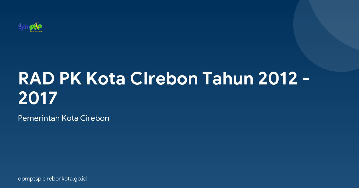 RAD PK Kota CIrebon Tahun 2012 - 2017