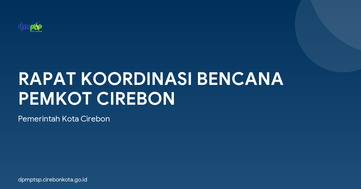 RAPAT KOORDINASI BENCANA PEMKOT CIREBON