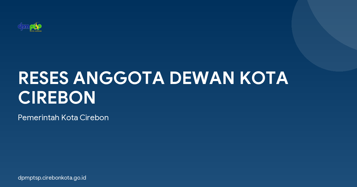 RESES ANGGOTA DEWAN KOTA CIREBON