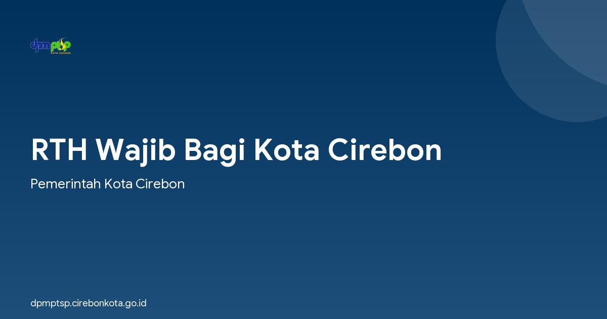 RTH Wajib Bagi Kota Cirebon