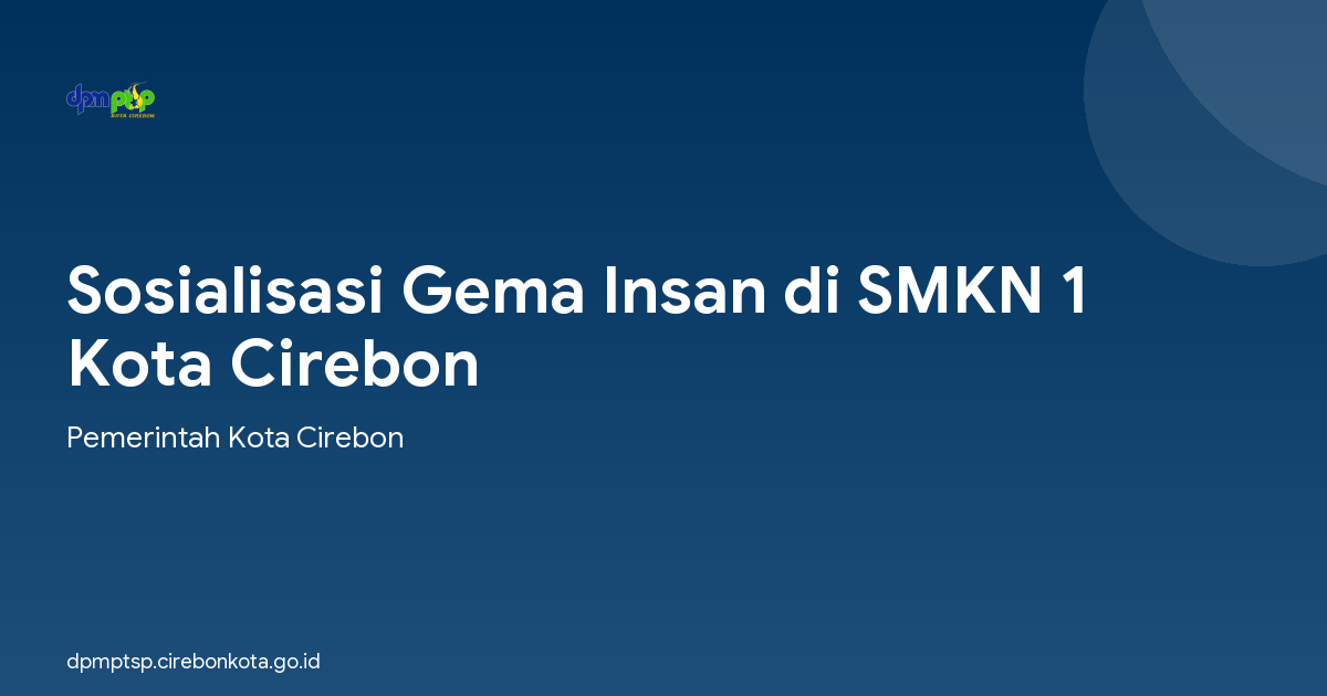 Sosialisasi Gema Insan di SMKN 1 Kota Cirebon