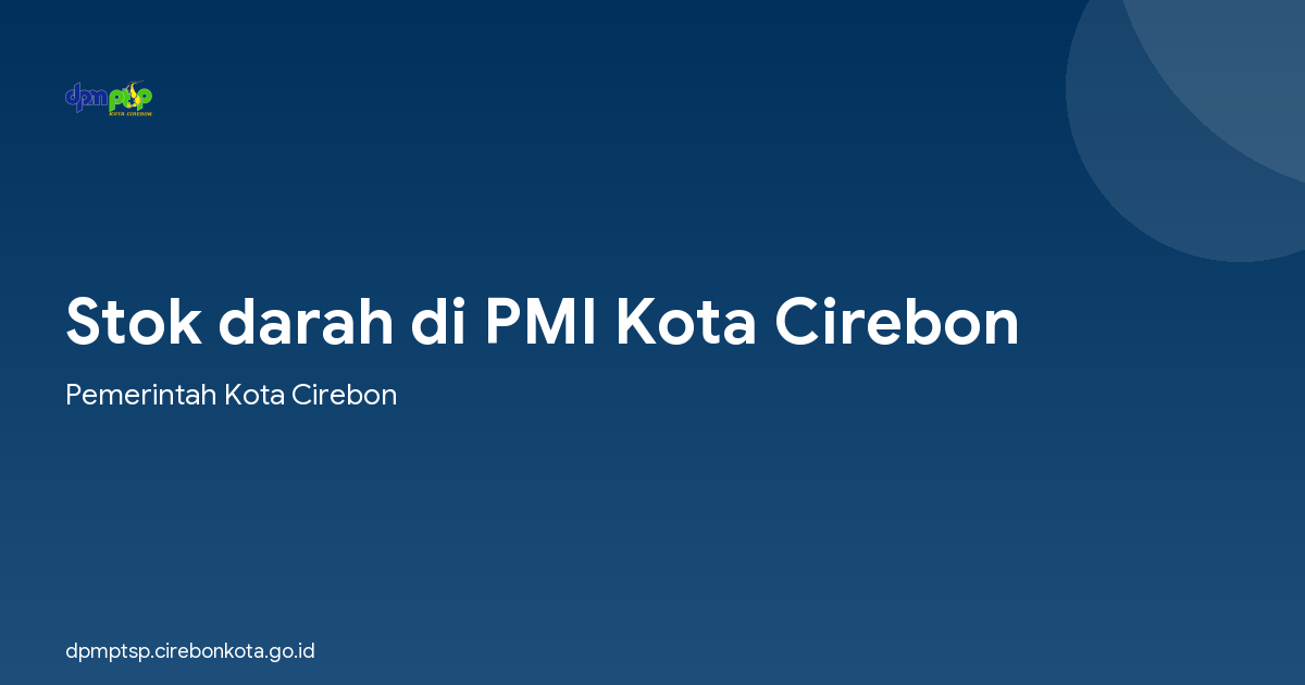 Stok darah di PMI Kota Cirebon