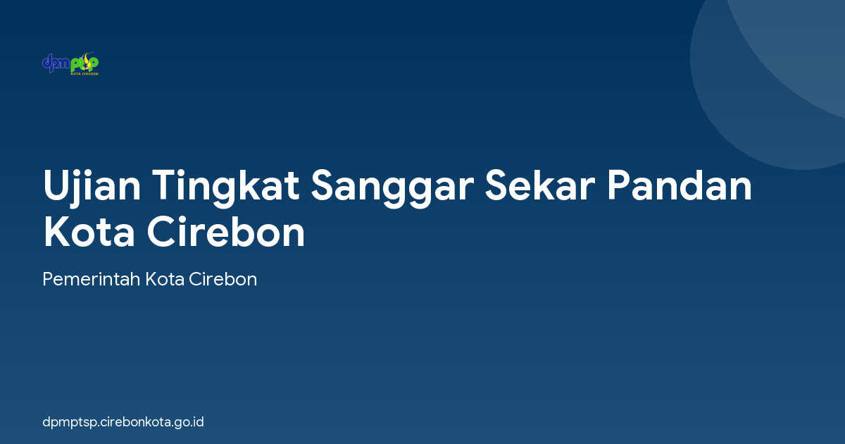 Ujian Tingkat Sanggar Sekar Pandan Kota Cirebon