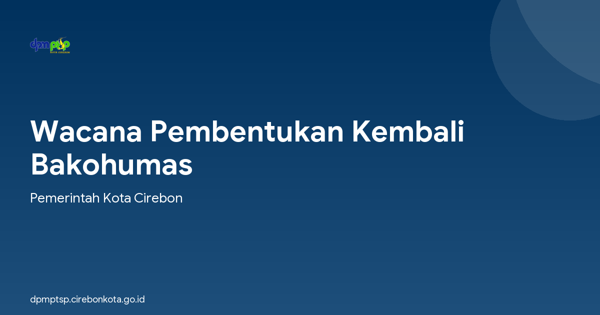 Wacana Pembentukan Kembali Bakohumas