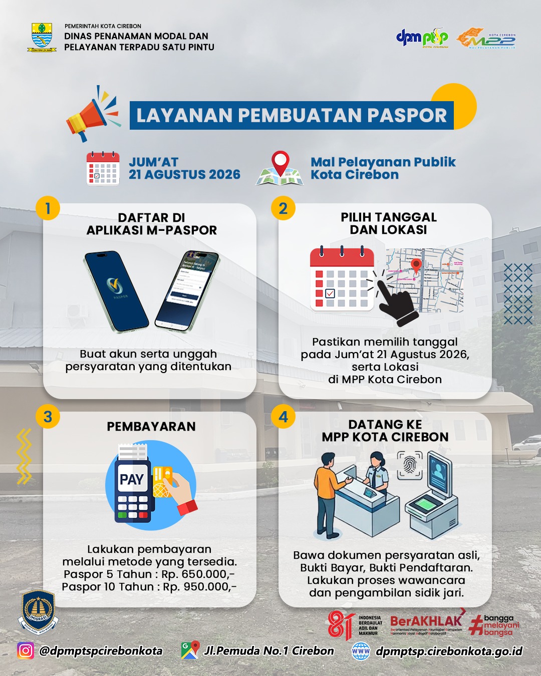 Layanan Paspor Bulan Agustus 2026