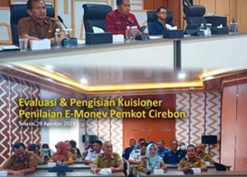 Rapat Evaluasi dan Pengisian Kuisioner Penilaian E-Monev Pemerintah Daerah Kota Cirebon oleh Komisi Informasi Jawa Barat